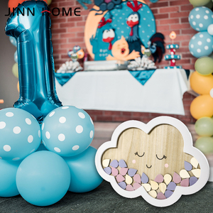Alternativa a la Libreta de Invitados para Baby Shower - Marco de Madera con Diseño de Nube para Dejar Mensajes, Libreta de Invitados Alternativa para Bodas, Buen Regalo para Niños - Product Image 6