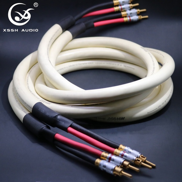 20MM 2 Core OFC HIFI Speaker Cable YIVO XSSH Home Theater Audio Video Speaker Line Cord Gold Plated Banana Plug for Amplifier