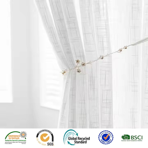 Bán Buôn Dọc Tuyết Linen <span class=keywords><strong>Sheer</strong></span> Rèm Vải Voile Rèm <span class=keywords><strong>Sheer</strong></span> Rèm Cửa Sang Trọng Cho Phòng Khách Cửa Sổ - Product Image 2
