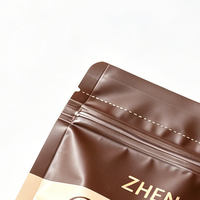 Sachet Doypack refermable de qualité alimentaire en MOPP/PET/PE, thermoscellable, hermétique, à quatre soudures latérales, pour noix, café, viande séchée, avec logo personnalisé