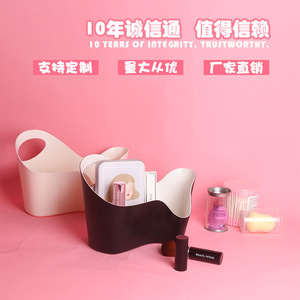 Gold Plastic Cosmetic Storage <b>Box</b> 5.5L Desktop Organizer For <b>Makeup</b> Tidy Storage Solid Color - Product Image 5