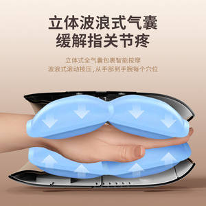 เครื่องนวดมือพร้อมการนวดด้วยแรงดันอากาศและการบำบัดด้วยความร้อนสำหรับใช้ในบ้านสำนักงานแบบชาร์จ USB ได้ 730 กรัม - Product Image 5