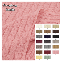 CF693 #   Tissu jacquard texturé tressé en acrylique et nylon, tricoté chaîne, chaud et confortable, pour la confection de robes, de vêtements d'intérieur et de pulls pour femmes.