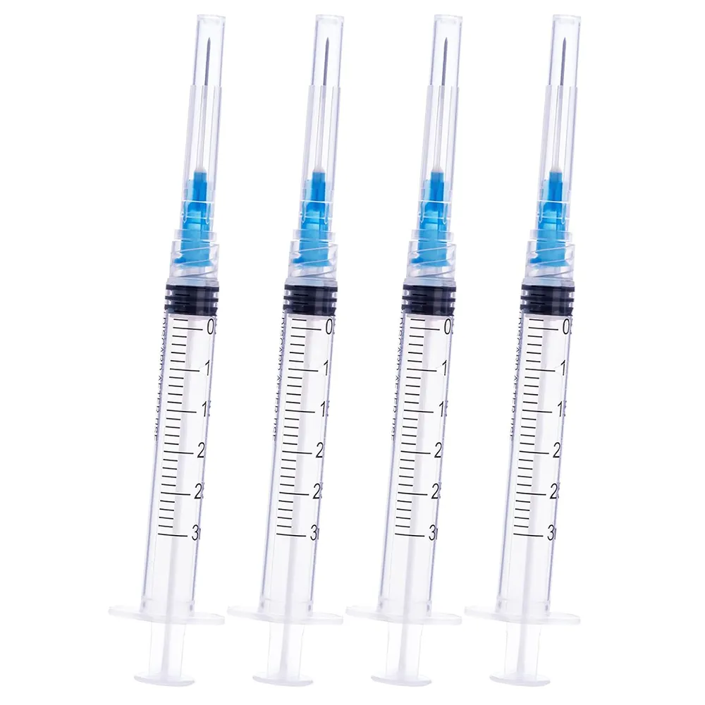 Seringa descartável seringa de injeção médica estéril 3 partes 3 ml seringas descartáveis com ou sem agulha