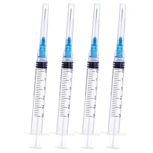 Tek kullanımlık şırınga tıbbi steril enjeksiyon şırınga 3-parçalar 3 ml tek kullanımlık şırıngalar iğne ile veya iğne olmadan