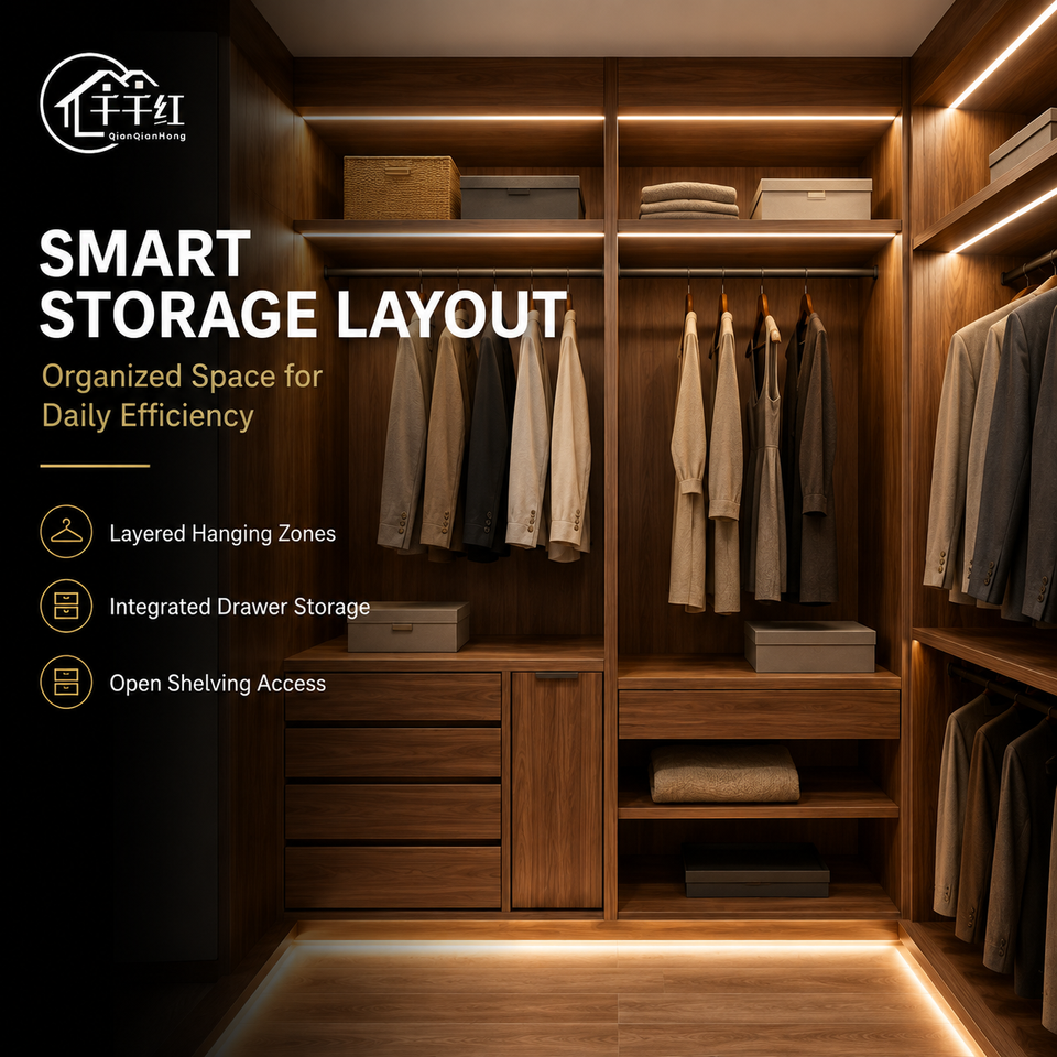 Luxury Walk In Closet Wardrobe System Custom Bedroom Storage Furniture ...