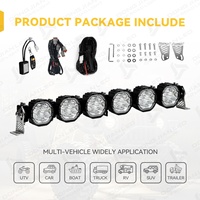 Barre lumineuse LED modulaire connectable de 26 pouces, ambre, DRL, combo spot, pour pare-chocs avant, barre de protection, conduite tout-terrain, voiture, camion, 4x4, Patrol GU