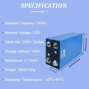 แบตเตอรี่ลิเธียมไอรอนฟอสเฟต (LiFePO4) เกรด A <span class=keywords><strong>12C</strong></span> 3.2V ความจุ 130Ah ยี่ห้อ Lishen สำหรับยานยนต์ไฟฟ้า จักรยานไฟฟ้า และสกู๊ตเตอร์ - Product Image 3