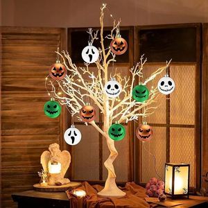Halloween Ornament Set 12Pcs 6Cm Spooky Mirror <b>Balls</b> With <b>Bats</b> Pumpkins, Party Decor for Home & Tree - Product Image 4