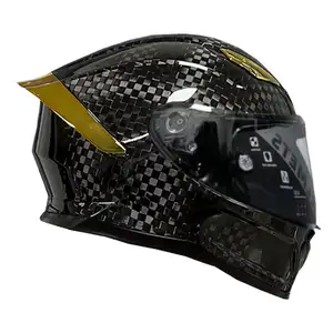 Nouveau casque complet en fibre de carbone personnalisé en usine de haute qualité casque de moto européen