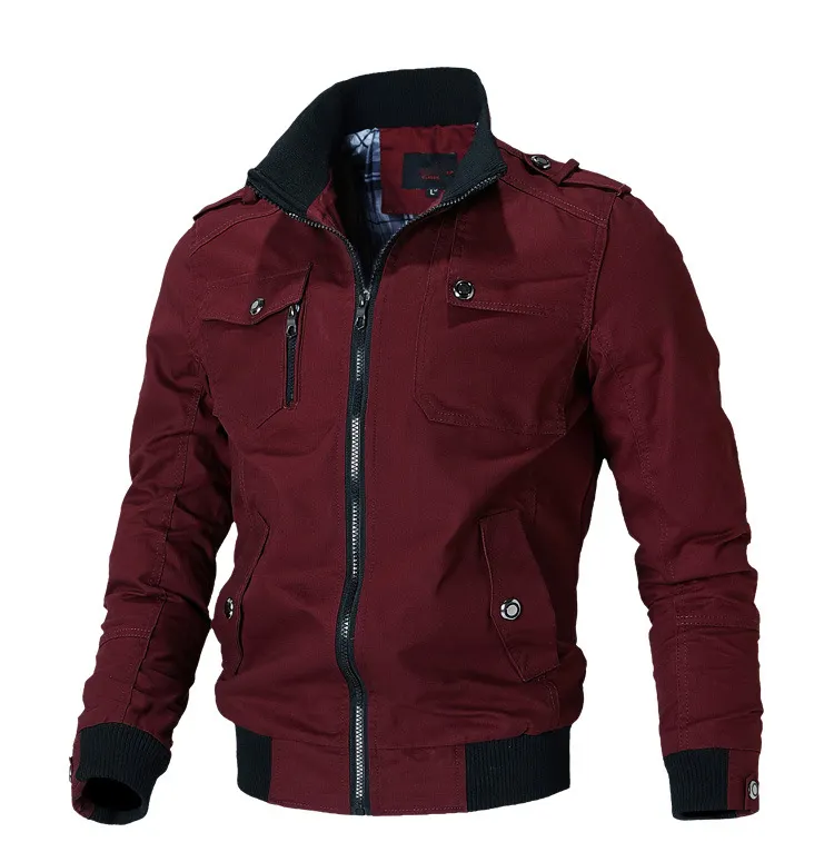 Bomber Jacket Men Fashion Casual Windbreaker Jacket Coat Men 2023 Spring Autumn New Hot Outwear Stand Slim Jacket Mens