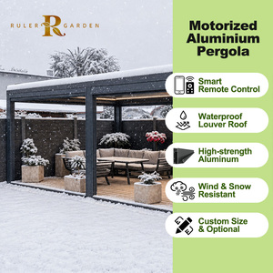 Jardín exterior impermeable bioclimatique motorizado automático pérgolas bioclimaticas soporte aluminio bioclimático exterior pérgola - Product Image 2
