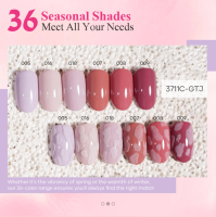 Großhandel Abrltino 36 Farben Fester Ungiftiger Hochwertiger UV-Gel Nagellack Palette Creme Pudding Schlamm Diamant Glitzer CE