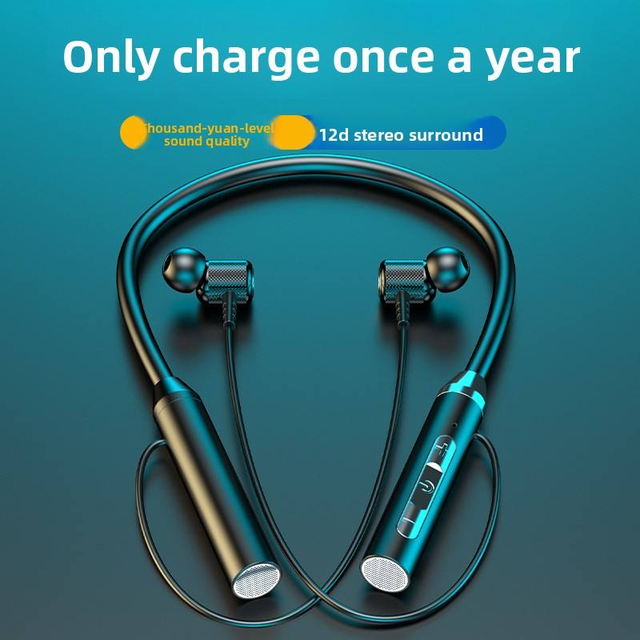 Premium Neckband for 5.0 Sports Headset IPX4 Waterproof Battery Level Display Jerry Chipset Soft Silicone Earphones