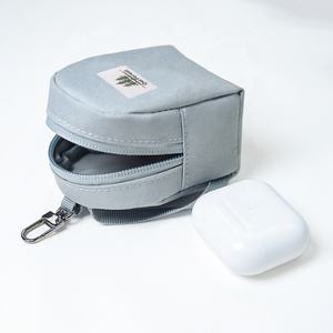 Bolsa de poliéster de nailon duradera portátil personalizada de fábrica, monedero, auricular, llavero con cremallera para <span class=keywords><strong>AirPods</strong></span>, Mini bolsa de muñeca - Product Image 5