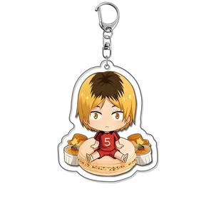 Porte-clés en acrylique <span class=keywords><strong>Haikyuu</strong></span> Anime, pendentif mignon Tobio Kageyama Shoyo Hinata <span class=keywords><strong>Kenma</strong></span> Kozume Yuu Nishinoya, breloques, cadeau pour les fans - Product Image 2