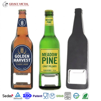 Ouvre-bouteille en métal personnalisé avec logo, couleurs époxy, impression UV, magnétique, emballage cadeau personnalisé, promotion pour bar à boissons