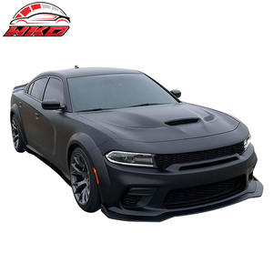Lèvre de pare-chocs avant compatible avec Dodge Charger 2020-2023 Widebody style IKON noir mat 3 pièces Kit carrosserie pièces auto de haute qualité - Product Image 3