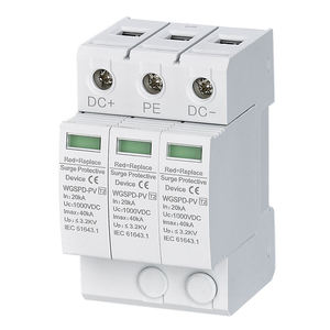 Qjc OEM Surge arrester bảo vệ Sét 2P 3 P 2 3 cực 1000V <span class=keywords><strong>DC</strong></span> năng lượng mặt trời bảo vệ tăng bảo vệ PV thiết bị bảo vệ tăng - Product Image 1