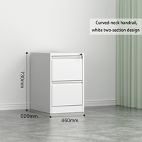 Archivador Metálico Comercial de 2 Cajones con Cerradura, Gran Capacidad, Diseño Moderno para Oficina en Casa, Gimnasio, Resistente al Fuego, Ahorro de Espacio