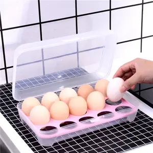 Kotak Penyimpanan Telur PP Kulkas Transparan Wadah Penyimpanan Makanan Menyenangkan Pilihan