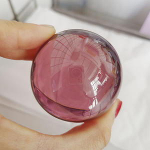 Perles en zircone cubique (CZ) de 50 mm, forme sphère/boule, couleur rose, sans trou, pour présentation - Product Image 2