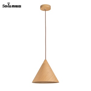 Lustre suspendu Savia Home en <span class=keywords><strong>bois</strong></span> décoratif E27 Max.40w pour restaurant, bar, café - Product Image 1