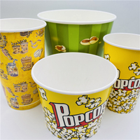 Gobelets à popcorn en papier personnalisés jetables 32oz 40oz 50oz 100oz