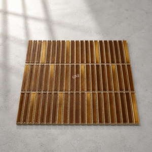 Mosaïque de carreaux en céramique brillante de style rétro, longue bande, couleur terre cuite, pour la décoration murale de cuisines et salles de bain - Product Image 3