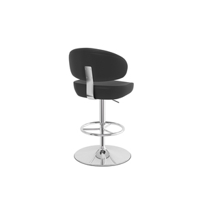 Taburete de Bar Ajustable y Resistente para Usuarios de Cocina en Europa y América, Asiento Acolchado, Respaldo Ergonómico, Base Cromada, Cómodo - Product Image 5