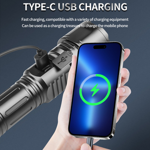 <span class=keywords><strong>New</strong></span> 30 Wát cao lumen LED Đèn Pin 1200 lumen IPX4 26650 ngân hàng điện với 5 chế độ khẩn cấp chiến thuật không thấm nước sạc <span class=keywords><strong>Torch</strong></span> - Product Image 3