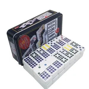 Dominos Set for Adults Dominoes Classic Board Games Double 6 9 12 Dominoes for Family Games with Tin Box