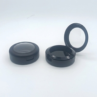 Scatola Rotonda per Polvere Cosmetica Yanxing con Coperchio Ribaltabile e Finestra Trasparente, Rivestimento Interno in Plastica ABS e Metallo