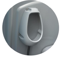 Toilette portable et évier de lavage des mains Cube de toilette portable réglable de haute qualité avec réservoir accroupi