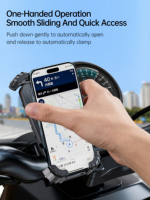Support de téléphone pour vélo anti-vibrations enveloppé de silicone, support de téléphone portable à clipser sur le guidon pour vélo et moto