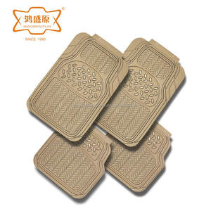 Tapis de sol <span class=keywords><strong>marron</strong></span> pour voiture, ensemble complet, en PVC robuste, 4 pièces, épaisseur 2 mm, protection toutes saisons pour l'avant <span class=keywords><strong>et</strong></span> l'arrière - Product Image 1