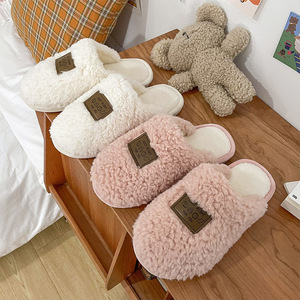 Automne hiver chaud intérieur maison pour hommes femmes antidérapant semelle épaisse <span class=keywords><strong>Moonchild</strong></span> peluche confort doux respirant pour les Couples - Product Image 5