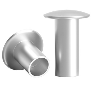 Aluminum Rivets M2 M2.5 M3 M4 M5 M6 Semi Hollow Flat Head GB873 Standard For Communication Equipment - Product Image 1