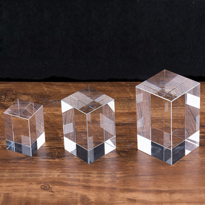 Bloc de verre cristallin laser transparent, plaque de cristal K9 trempé étincelant, bloc de verre vierge pour gravure - Product Image 6