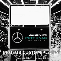 Plaques d'immatriculation en aluminium personnalisées modernes vierges imprimées en gros 6''x12'' Type de sublimation pour utilisation publicitaire