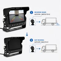 Moniteur LCD grand écran 16:9 avec système PAL/NTSC pour camions lourds et engins de construction – Écran de recul