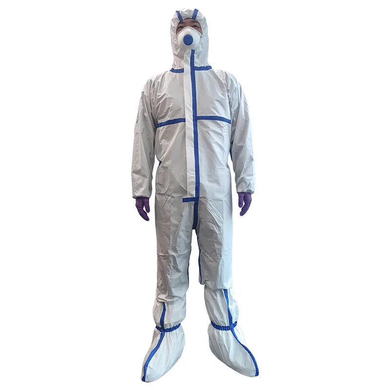 3Q Brand Type 4/5/6 Sms Ce En14126 Waterproof Protective Medical Pp Nonwoven Work Suit Disposable Coverall