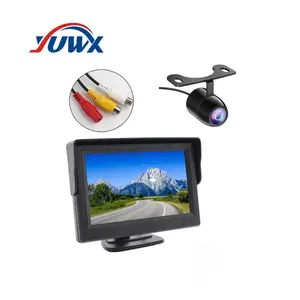 5-Zoll-TFT-LCD-Farbmonitor 2 Video-Cinch/AV-Eingang Auto-Rückfahrmonitor800 * 480-Monitor mit Fernbedienung und Ständer