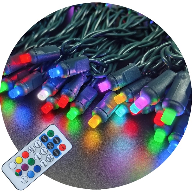 RGB Mini Christmas Lights Color Changing 5mm Wide Angle LED String Light with Remote for Xmas Tree Holiday Decoration