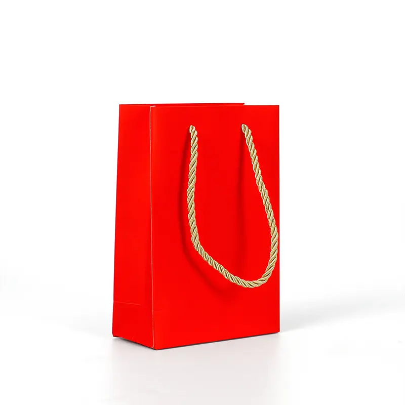 Custom-Made Red Gift Bags for Chinese New Year Festival Various Sizes and Logo Options Paper Boxes for Celebration