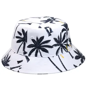 Custom Fisherman 100% Cotton Printed Short Brim Fashion Australian White Bucket Hat
