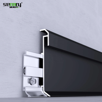 Profilé de plinthe en aluminium à lumière LED Bande de plinthe murale décorative Protection de ligne Plinthe à LED
