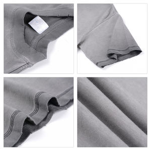 T-shirt da uomo Vintage oversize T-shirt Casual a maniche corte stile 275g colore contrario - Product Image 6