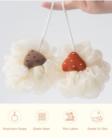 Éponge de bain exfoliante en forme de nuage souriant avec logo personnalisé, Loofah doux pour le corps, serviette de douche