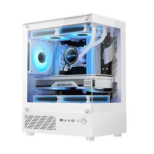 Casing komputer PC <span class=keywords><strong>Gaming</strong></span> Motherboard mikro ATX vertikal mendukung Casing <span class=keywords><strong>CPU</strong></span> untuk gamer & penggemar PC - Product Image 5